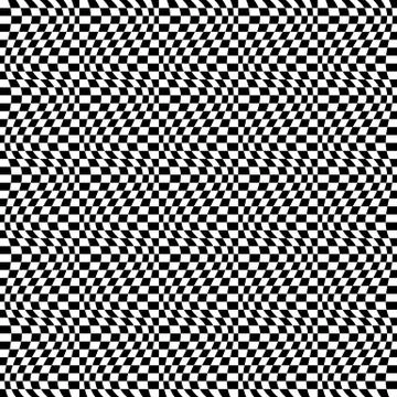 Repeatable checkered abstract pattern / background / texture with distortion. 스톡 일러스트