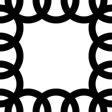 Repeatable circle pattern, border. Editable vector illustration. Stockillustratie