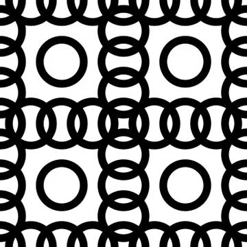 Repeatable circle pattern, border. Editable vector illustration. Illustrazione stock