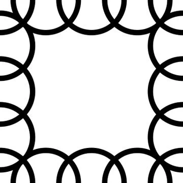 Repeatable circle pattern, border. Editable vector illustration. Stock Illustration