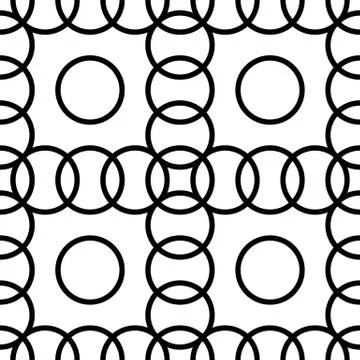 Repeatable circle pattern, border. Editable vector illustration. Stock Illustration