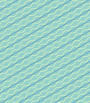 Repeatable contour surface pattern outline composition in mint white, light sky, Stock Illustration