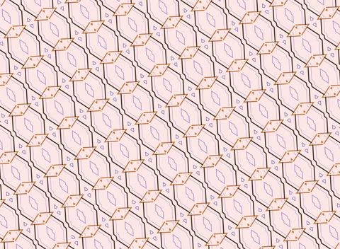 Repeatable contour surface pattern single-line style in primrose, fern, cinnamon Stock Illustration