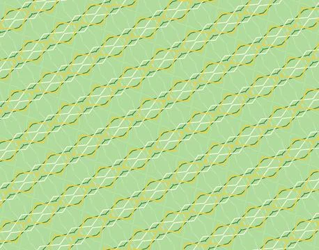 Repeatable contour surface pattern single-line style in pistachio, light moss, h Illustrazione stock