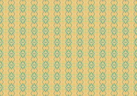 Repeatable contour surface pattern in vintage gold, dusty cream, dark turquoise, Stock Illustration