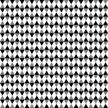 Repeatable contrasty geometric pattern. Mosaic of triangles within squares イラスト素材