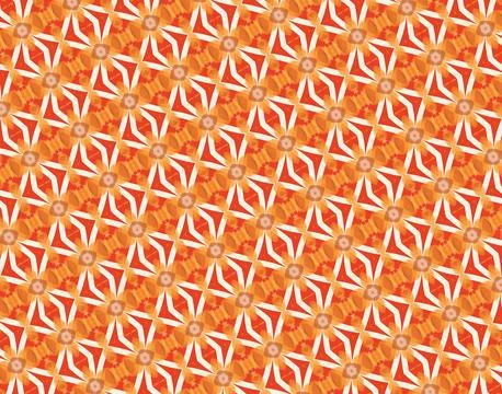 Repeatable decorative tile pattern in brass, burnt orange, scarlet, brick red, p Stock Illustration