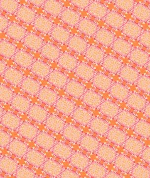 Repeatable decorative tile pattern in icy cyan, apricot, coral orange, rose.. Stock Illustration
