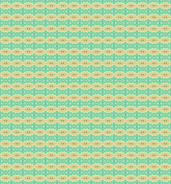 Repeatable decorative tile pattern in ochre, linen, deep teal, seafoam green wit Stock Illustration