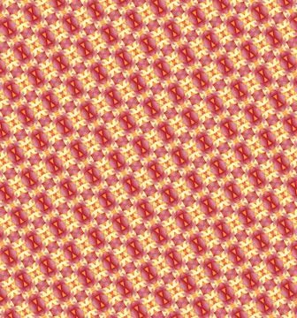 Repeatable decorative tile pattern rendered in scarlet, vermilion, golden orange Stock Illustration