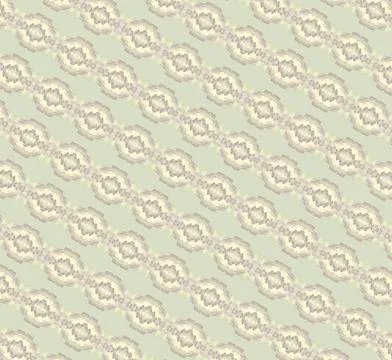 Repeatable decorative tile pattern rendered in latte, dusty khaki, clay ash, lim Stock Illustration
