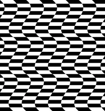 Repeatable distorted pattern with rectangles, black and white texture Stock Illustration