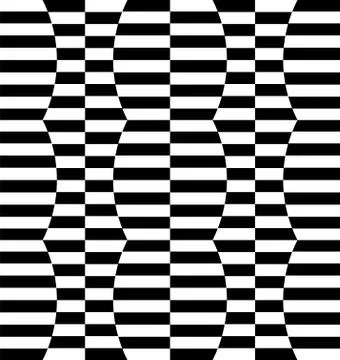 Repeatable distorted pattern with rectangles, black and white texture Stock Illustration