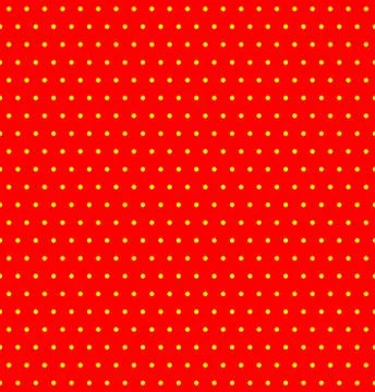 Repeatable duotone, yellow-red pop-art polka dot pattern. Stockillustratie