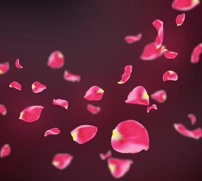 Repeatable falling rose petals Stock Illustration