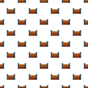 Repeatable garden fence section seamless pattern Stock Illustration