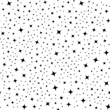 Repeatable geometric pattern with scattered, random shapes Stock Illustration