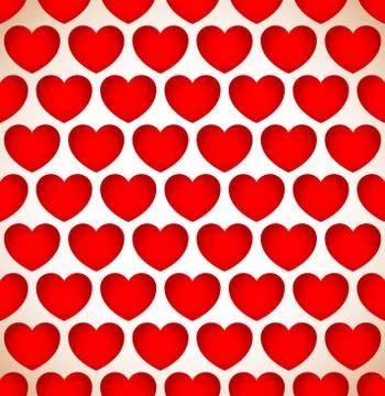 Repeatable heart pattern, heart background. Eps 10 vector. Stock Illustration