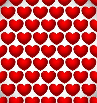 Repeatable heart pattern, heart background. Eps 10 vector. Stock Illustration