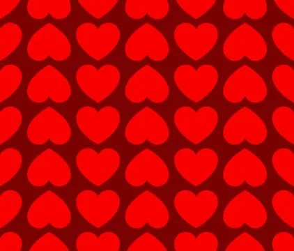 Repeatable heart pattern, heart background, vector graphics. Illustrazione stock