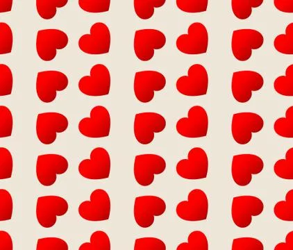 Repeatable heart pattern, heart background, vector graphics. 스톡 일러스트
