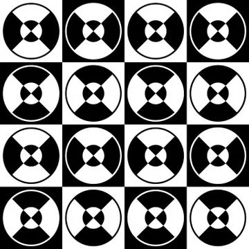 Repeatable minimal pattern with segmented, divided circles イラスト素材