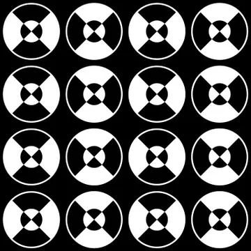 Repeatable minimal pattern with segmented, divided circles イラスト素材