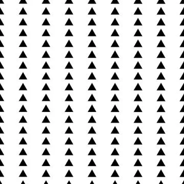 Repeatable, monochrome pattern / background with triangles. Simple, seamless  Stockillustratie