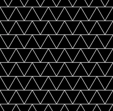 Repeatable, monochrome pattern / background with triangles. Simple, seamless  Stockillustratie