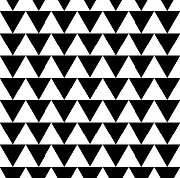 Repeatable, monochrome pattern / background with triangles. Simple, seamless  Stockillustratie