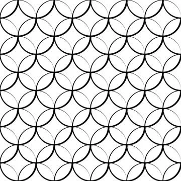 Repeatable monochrome pattern with circles. Minimal abstract background. イラスト素材
