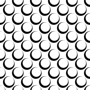 Repeatable monochrome pattern with circles. Minimal abstract background. イラスト素材