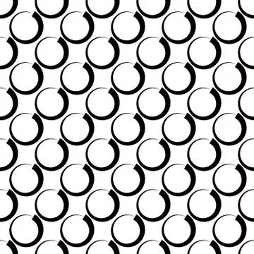 Repeatable monochrome pattern with circles. Minimal abstract background. Stock Illustration