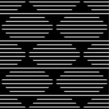 Repeatable monochrome pattern w/ horizontal, straight lines mapped in squares Stock Illustration