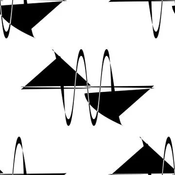 Repeatable pattern. Abstract monochrome geometric repeatable pattern Stock Illustration