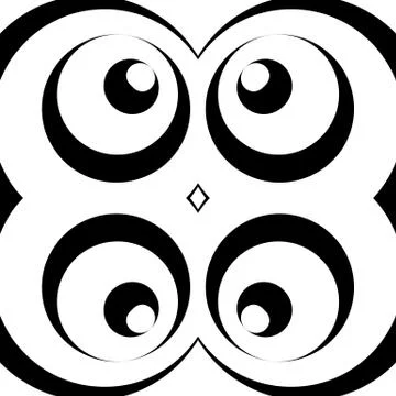 Repeatable pattern with circles, abstract monochrome vector イラスト素材