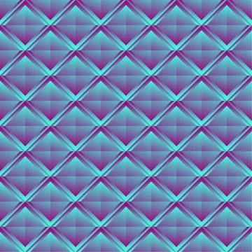 Repeatable pattern with crystal like structure. Mosaic of studs, shaded squar Illustrazione stock