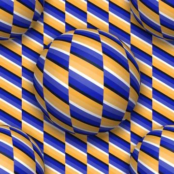 Repeatable pattern optical illusion Balls moving upwards. Stock Illustration