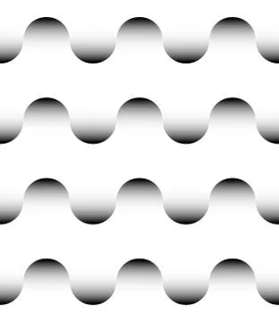 Repeatable Pattern with Rounded, Wavy Shapes 스톡 일러스트