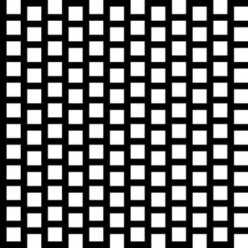 Repeatable pattern with squares. Geometric cellular grid, mesh pattern. Stock Illustration