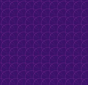 Repeatable pattern w/ interlocking circles, rings. Regular monochrome seamles Stock Illustration