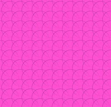 Repeatable pattern w/ interlocking circles, rings. Regular monochrome seamles Stock Illustration