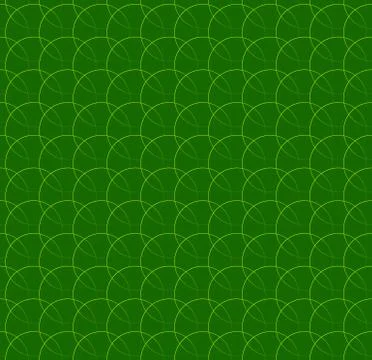 Repeatable pattern w/ interlocking circles, rings. Regular monochrome seamles Stock Illustration