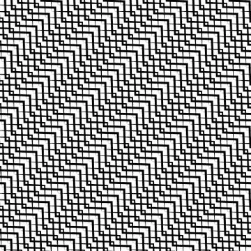 Repeatable pattern with wavy, zig zag lines Stock Illustration