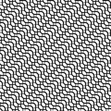 Repeatable pattern with wavy, zig zag lines Stock Illustration