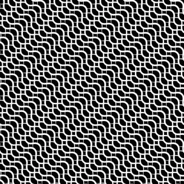 Repeatable pattern with wavy, zig zag lines Stock Illustration