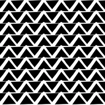 Repeatable pattern with wavy, zigzag lines. (editable vector) 스톡 일러스트