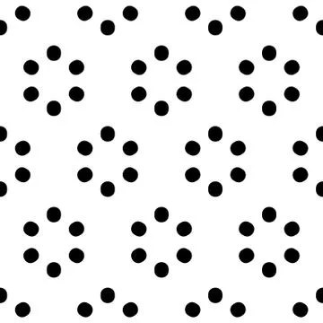Repeatable polkadot pattern with structure of circles イラスト素材