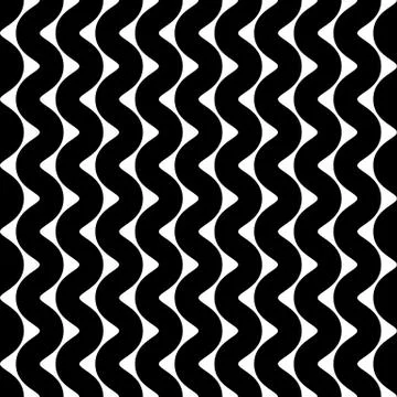 Repeatable wavy, zigzag vertical lines in parallel fashion. Stock Illustration