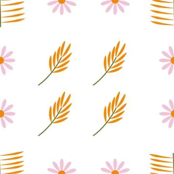Repeatbale Flower/Plant Pattern Stock Illustration